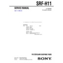 Sony SRF-H11 Service Manual