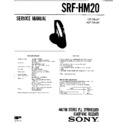 srf-hm20 service manual