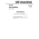 Sony SRF-M606, SRF-M806 (serv.man3) Service Manual