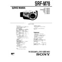 Sony SRF-M78 Service Manual