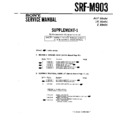 Sony SRF-M903 (serv.man2) Service Manual