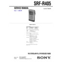 srf-r405 service manual