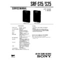 Sony SRF-S15, SRF-S16, SRF-S25, SRF-S26 Service Manual