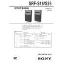 Sony SRF-S16, SRF-S26 Service Manual