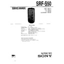 srf-s50, srf-s53 service manual