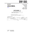 Sony SRF-S83 (serv.man3) Service Manual