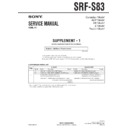 Sony SRF-S83 Service Manual