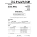 Sony SRS-A15, SRS-A25, SRS-PC15 (serv.man2) Service Manual