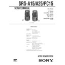 srs-a15, srs-a25, srs-pc15 service manual