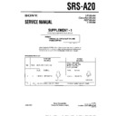 Sony SRS-A20 (serv.man2) Service Manual