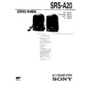 Sony SRS-A20 Service Manual