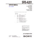 Sony SRS-A201 Service Manual