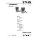 Sony SRS-A27 (serv.man2) Service Manual