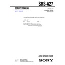 Sony SRS-A27 Service Manual