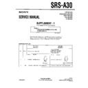 Sony SRS-A30 (serv.man2) Service Manual