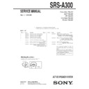 Sony SRS-A300 Service Manual
