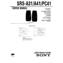 Sony SRS-A31, SRS-A41, SRS-PC41 (serv.man2) Service Manual