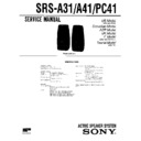 Sony SRS-A31, SRS-A41, SRS-PC41 Service Manual