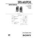 srs-a45, srs-pc45 service manual