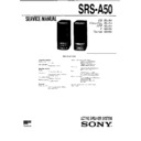 Sony SRS-A50 Service Manual
