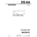 Sony SRS-A5A Service Manual