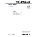 Sony SRS-A5S, SRS-A5SK Service Manual