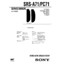 Sony SRS-A71, SRS-PC71 (serv.man2) Service Manual