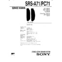 Sony SRS-A71, SRS-PC71 Service Manual