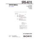 srs-ax10 service manual