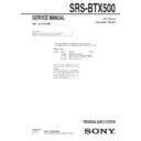 Sony SRS-BTX500 Service Manual