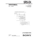 Sony SRS-D4 Service Manual
