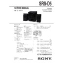 Sony SRS-D5 (serv.man2) Service Manual