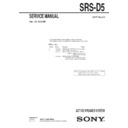 Sony SRS-D5 Service Manual