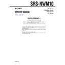 Sony SRS-NWM10 (serv.man2) Service Manual