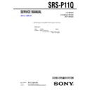 Sony SRS-P11Q Service Manual