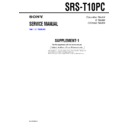 Sony SRS-T10PC (serv.man2) Service Manual