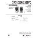 Sony SRS-Z500, SRS-Z500PC Service Manual