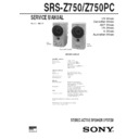Sony SRS-Z750, SRS-Z750PC Service Manual