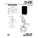 Sony SS-A107 Service Manual