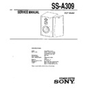 Sony SS-A309 Service Manual