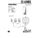Sony SS-A30DX Service Manual