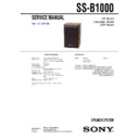 Sony SS-B1000 Service Manual