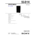 Sony SS-B11H Service Manual