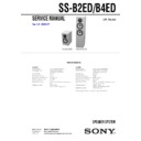 Sony SS-B2ED, SS-B4ED Service Manual