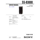 Sony SS-B3000 Service Manual