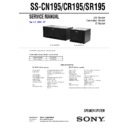 Sony SS-CN195, SS-CR195, SS-FCR120, SS-FCRW120, SS-SR195 Service Manual
