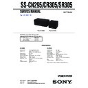 Sony SS-CN295, SS-CR305, SS-SR305 Service Manual