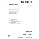 Sony SS-CR370 Service Manual