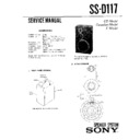 Sony SS-D117 Service Manual