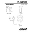 Sony SS-D205DX Service Manual